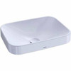 Toto Arvina Rectangle Vessel Lavatory with CeFIONtect Glaze Cotton White Toto LT425G01