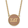 LogoArt GP030SDT-18 Sterling Silver w/GP LogoArt Sigma Delta Tau Smal