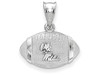 LogoArt SS506UMS University Of Mississippi Ole Misterling Silver 3D Football W/ Logo Pendant w/Chain
