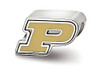LogoArt SS500PU Purdue Enameled Logo Bead (Sterling Sliver)