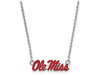LogoArt SS080UMS-18 Mississippi Small (1/2 Inch) Enamel Pendant w/necklace (Sterling Silver)