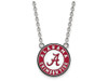 LogoArt SS092UAL-18 Alabama Large (3/4 Inch) Enamel Pendant w/Necklace (Sterling Silver)
