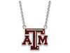 LogoArt SS080TAM-18 Texas A & M Large (3/4 Inch) Enamel Pendant w/Necklace (Sterling Silver)