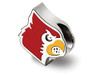 LogoArt SS500UL Sterling Silver LogoArt University of Louisville Cardinal Enameled Logo Bea