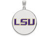LogoArt SS086LSU Sterling Silver LogoArt Louisiana State University Large Enamel Disc Pendan
