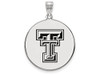 LogoArt SS078TXT Texas Tech Extra Large (1 Inch) Enamel Disc Pendant (Sterling Sliver)