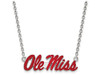 LogoArt SS079UMS-18 Mississippi Large (3/4 Inch) Enamel Pendant w/Necklace (Sterling Silver)
