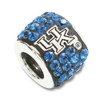 Logo Art UK070CHM-SS University of Kentucky S/S UNIV OF KENTUCKY WILDCAT PREMIER CRYSTAL BEAD CHARM