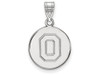 LogoArt SS062OSU Sterling Silver LogoArt Ohio State University Medium Disc Pendant