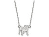 LogoArt SS066UGA-18 Georgia Small (1/2 Inch) Pendant w/Necklace (Sterling Silver).