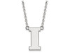 LogoArt SS069UIA-18 Sterling Silver LogoArt University of Iowa Large Pendant w/Necklace