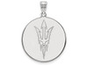 LogoArt SS050AZS Arizona State Extra Large (1 Inch) Disc Pendant (Sterling Sliver).
