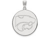 LogoArt SS066KSU Kansas State Extra Large (1 Inch) Disc Pendant (Sterling Sliver).