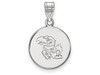 LogoArt SS035UKS Sterling Silver LogoArt University of Kansas Medium Disc Pendant