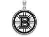 LogoArt SS044BRI Boston Bruins Extra Large (1 Inch)arge Enamel Pendant (Sterling Silver)