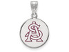 LogoArt SS056AZS Arizona State Medium (5/8 Inch) Enamel Disc Pendant (Sterling Sliver).