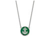 LogoArt SS043ALS-18 Alpha Sigma Tau Small Enameled Pendant w/Chain 18 Inch Chain