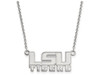 LogoArt SS047LSU-18 Sterling Silver LogoArt Louisiana State University Small Pendant w/Necklace