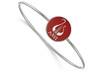 LogoArt SS049ACO-7 Sterling Silver LogoArt Alpha Chi Omega Enameled Slip-on Bangle