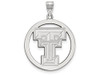 LogoArt SS034TXT Sterling Silver LogoArt Texas Tech University L Pendant in Circle