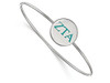 LogoArt SS023ZTA-7 Sterling Silver LogoArt Zeta Tau Alpha Enameled Slip-on Bangle
