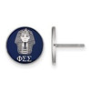 LogoArt SS046PSS Sterling Silver Phi Sigma Sigma Enameled Post Earrings.