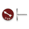 LogoArt SS046PBP Sterling Silver LogoArt Pi Beta Phi Enameled Post Earringss