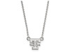 LogoArt SS054UTN-18 Sterling Silver LogoArt University of Tennessee Small Pendant w/Necklace