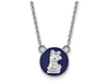 LogoArt SS042AXD-18 Alpha Xi Delta Extra Small Enameled Pendant w/Chain 18 Inch Chain