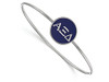 LogoArt SS024AXD-7 Sterling Silver LogoArt Alpha Xi Delta Enameled Slip-on Bangle