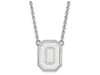 LogoArt SS054OSU-18 Sterling Silver LogoArt Ohio State University Large Pendant w/Necklace