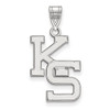 LogoArt SS046KSU Sterling Silver LogoArt Kansas State University Large Pendant