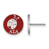 LogoArt SS046ASI Sterling Silver Alpha Sigma Alpha Enameled Post Earrings.