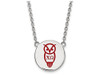 LogoArt SS045CHO-18 Chi Omega Small Enameled Pendant w/Chain 18 Inch Chain