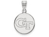 LogoArt SS033GT Sterling Silver LogoArt Georgia Institute of Technology Medium Disc Pendant