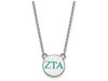 LogoArt SS027ZTA-18 Zeta Tau Alpha Extra Small Enameled Pendant w/Chain 18 Inch Chain.