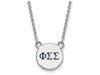 LogoArt SS027PSS-18 Phi Sigma Sigma Extra Small Enameled Pendant w/Chain 18 Inch Chain.
