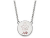 LogoArt SS045APH-18 Alpha Phi Small Enameled Pendant w/Chain 18 Inch Chain