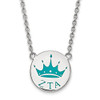 LogoArt SS045ZTA-18 Zeta Tau Alpha Small Enameled Pendant Necklace with 18 Inch