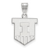 LogoArt SS045UIL Sterling Silver LogoArt University of Illinois Medium Pendant