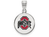 LogoArt SS041OSU Sterling Silver LogoArt Ohio State University Medium Enamel Disc Pendant