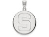 LogoArt SS041MIS Sterling Silver LogoArt Michigan State University Large Disc Pendant