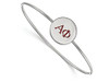 LogoArt SS023APH-7 Sterling Silver LogoArt Alpha Phi Enameled Slip-on Bangle