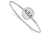 LogoArt SS023AXD-7 Sterling Silver Alpha Xi Delta Enameled Slip-on Bangle.