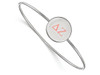 Sororities SS023DZ-7 Sterling Silver LogoArt Delta Zeta Enameled Slip-on Bangle