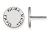 LogoArt SS020SSS Sterling Silver LogoArt Sigma Sigma Sigma Enameled Post Earringss
