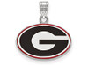 LogoArt SS031UGA Sterling Silver LogoArt University of Georgia Small Enamel Pendant