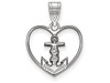 LogoArt SS040ALS Sterling Silver Alpha Sigma Tau Heart Pendant Chain Included