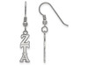 Sororities SS026ZTA Sterling Silver LogoArt Zeta Tau Alpha Small Dangle Earringss