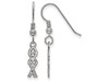 LogoArt SS026TPA Sterling Silver LogoArt Theta Phi Alpha Small Dangle Earringss